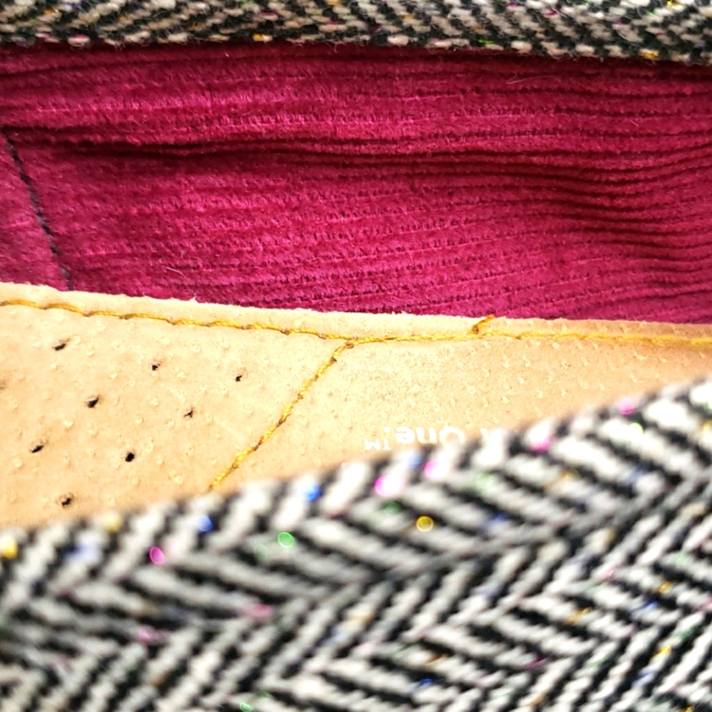 Toms Classics Women's Size 6 Black Metallic Herringbone Shoes - Picture 11 of 12